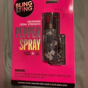 Sale! Bling sting pepper spray keychain in camo